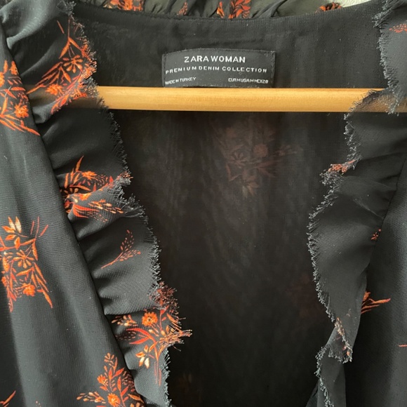 ZARA Floral Wrap Dress - Picture 2 of 2